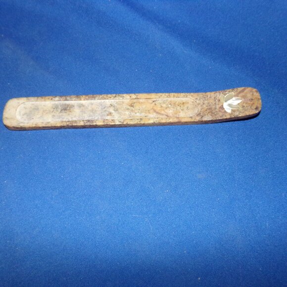 Vintage Carved Stone & Shell Incense Stick Bruner Holder - India - Picture 1 of 9